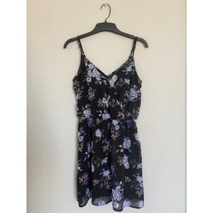 Floral Black Dress